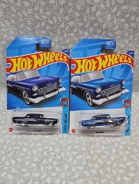 Hot Wheels '55 Chevy Super Treasure Hunt & Regular '55 Chevy